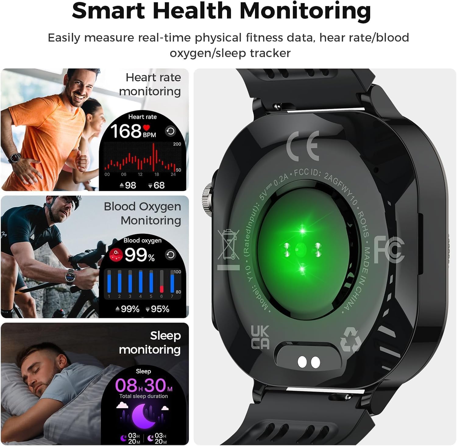 Smart Watch, 2026 AMOLED 1.43" Fitness Smartwatch for Men Women, Bluetooth 5.4 Call, 130+Sports Modes, 60+Days Flashlight, Heart Rate/Sleep Monitor, IP68 Waterproof Activity Tracker for Android iOS - Image 4