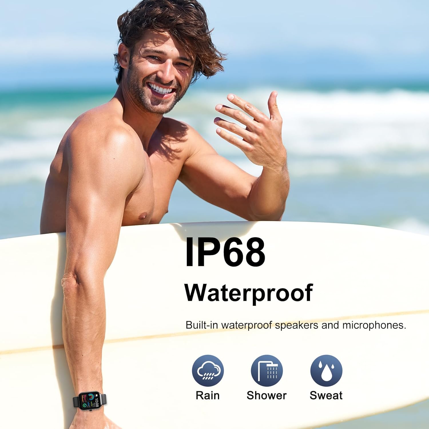 Smart Watch, 1.96" HD Smartwatch for Men Women (Answer/Make Call), 2026 Fitness Activity with Heart Rate/Sleep Monitor/Pedometer, IP68 Waterproof, 113+ Sport Modes Running Watch for Android iOS - Image 8
