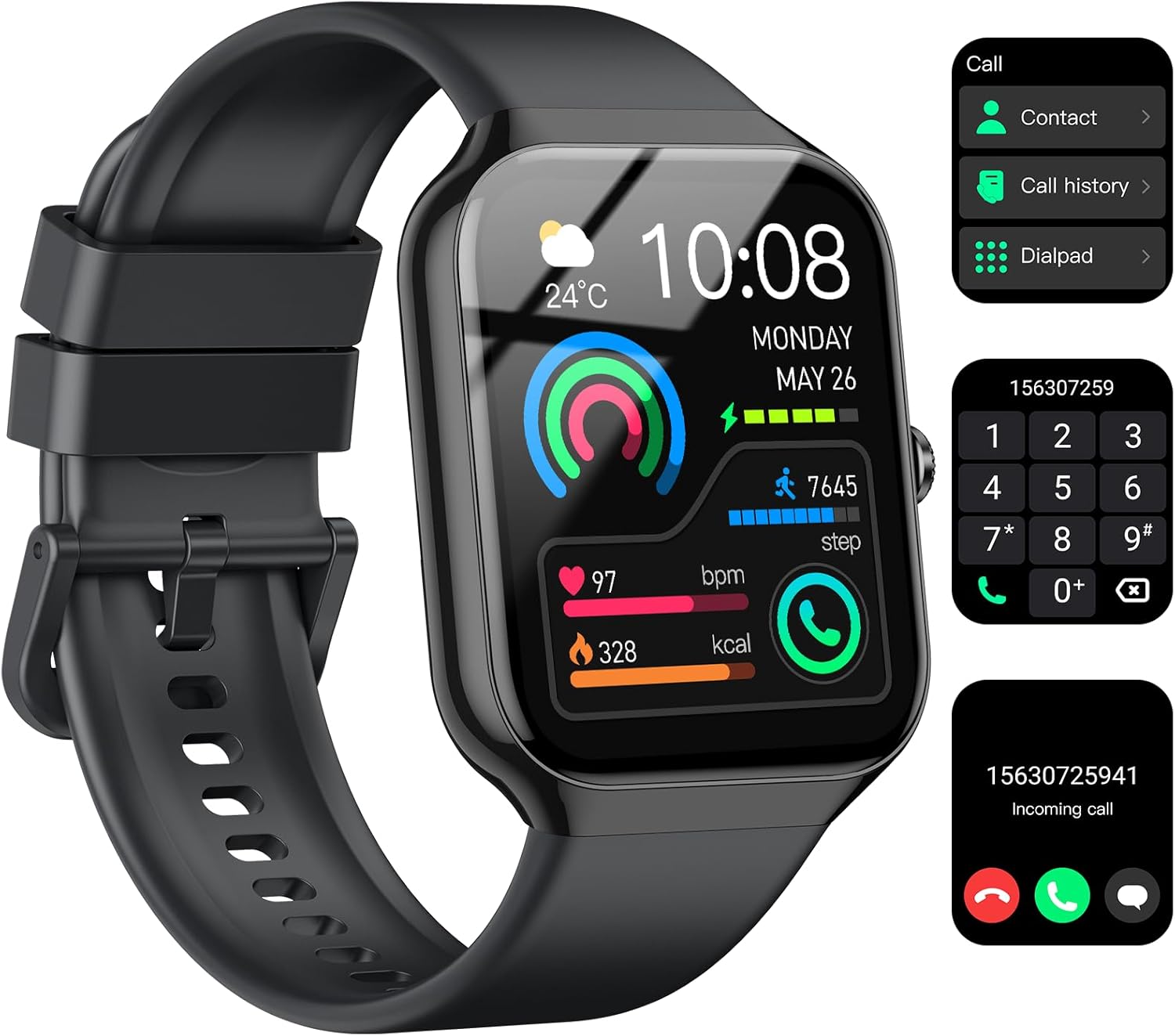 Smart Watch, 1.96" HD Smartwatch for Men Women (Answer/Make Call), 2026 Fitness Activity with Heart Rate/Sleep Monitor/Pedometer, IP68 Waterproof, 113+ Sport Modes Running Watch for Android iOS - Image 9